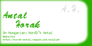 antal horak business card